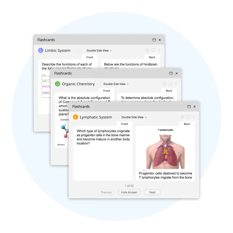 UWorld MCAT End-Of-Lesson flashcard quizzes