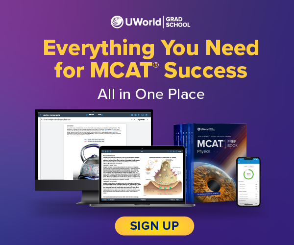 UWorld includes everything you need for MCAT® success in one place.