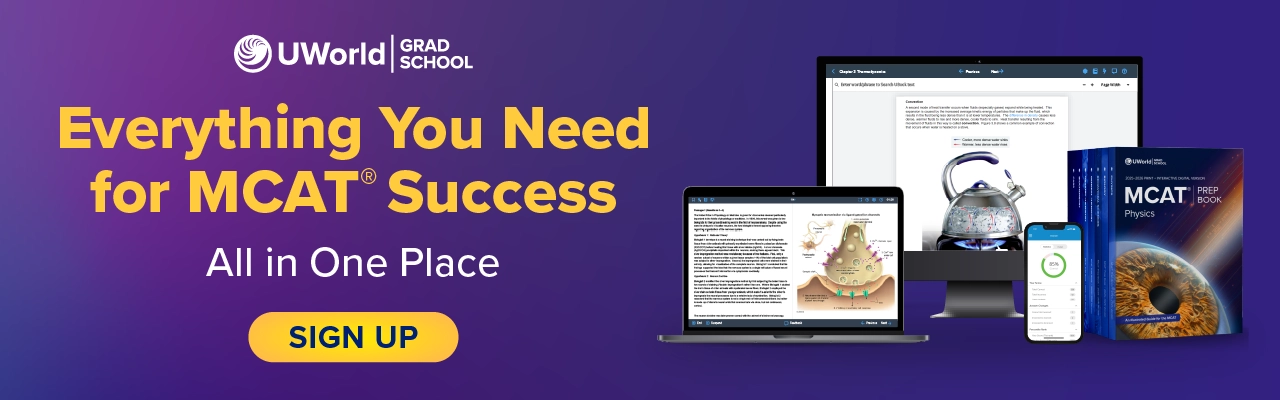 UWorld includes everything you need for MCAT® success in one place.