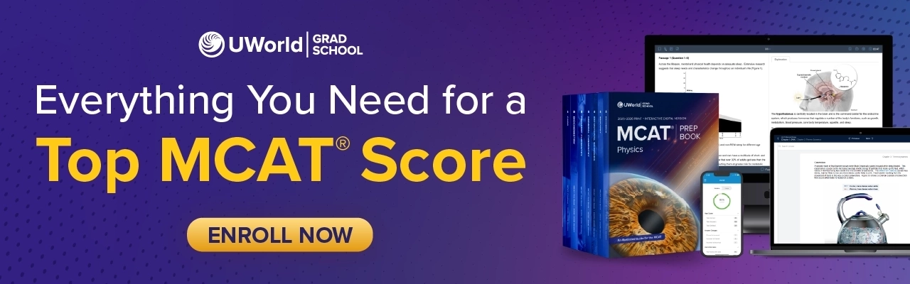 The UWorld MCAT® Prep Course includes everything you need to get a top score.