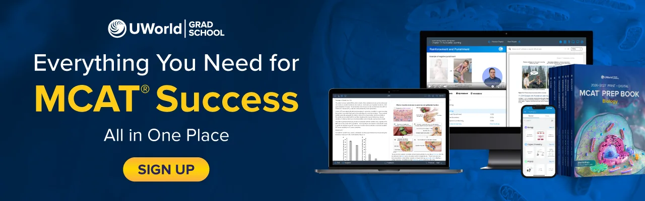 UWorld includes everything you need for MCAT® success in one place.
