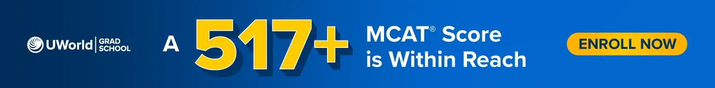 A student boosting their score with UWorld’s MCAT® prep