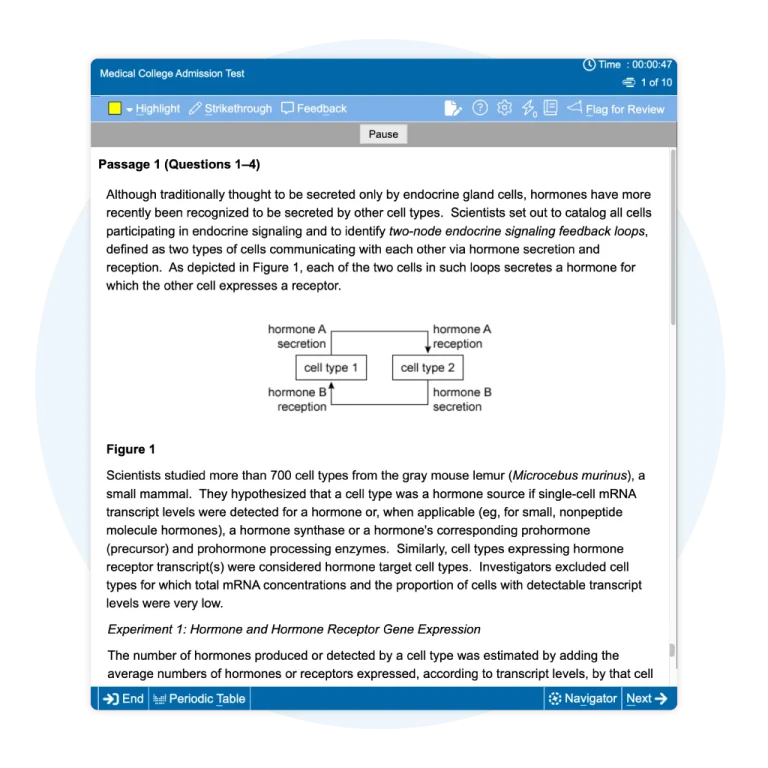 UWorld MCAT practice test