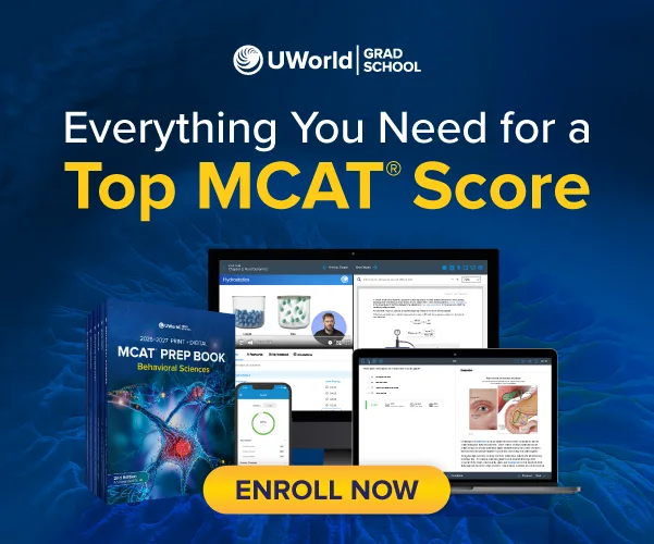 The UWorld MCAT® Prep Course includes everything you need to get a top score.