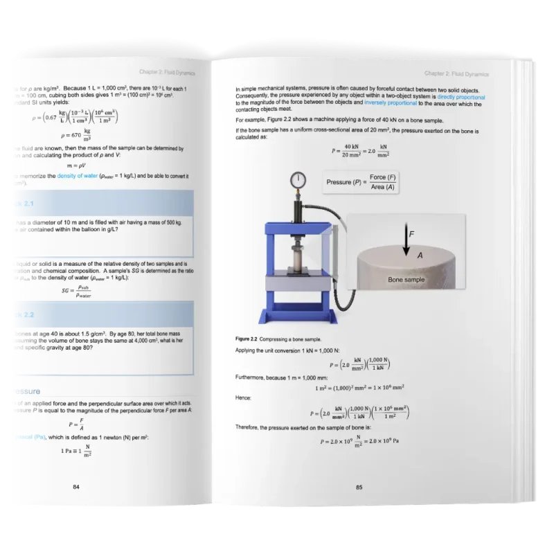 Mathematical calculations in the physics UWorld MCAT study book