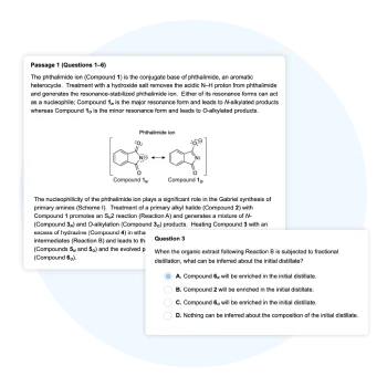 UWorld MCAT passage-based question